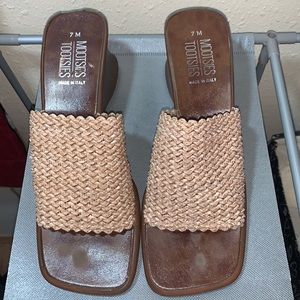 Vintage Mootsies Tootsies Woven Wedge